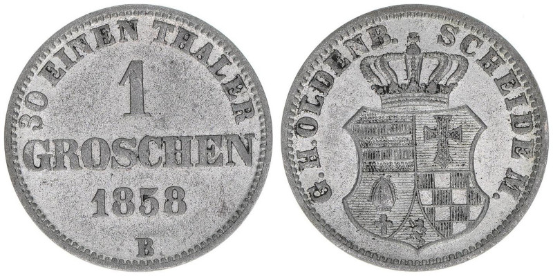 Nicolaus Friedrich Peter 1853-1900
Oldenburg. 1 Groschen, 1858 B. 2,14g
AKS 29
v...