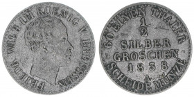 Friedrich Wilhelm III. 1797-1840
Preussen. 1/2 Silbergroschen, 1838 A. 1,03g
AKS 30
ss-