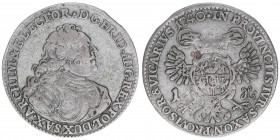 Vikariatsprägung - Friedrich August
Sachsen. Groschen, 1740. 2,00g
Schön 139
Rf.
ss