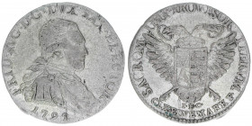 Vikariat von Friedrich August III.
Sachsen. 1/12 Taler, 1792 IEC. 3,14g
KM#1031
ss