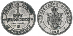 Johann 1854-1873
Sachsen. 1 Neugroschen, 1863 B. 2,12g
AKS 147
ss