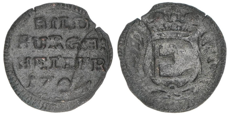 Ernst IV. 1680-1715
Sachsen Hildburghausen. 1 Heller, 1704. 0,40g
Schön 1
ss