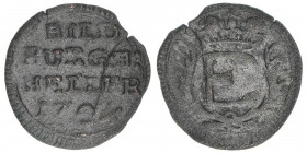 Ernst IV. 1680-1715
Sachsen Hildburghausen. 1 Heller, 1704. 0,40g
Schön 1
ss