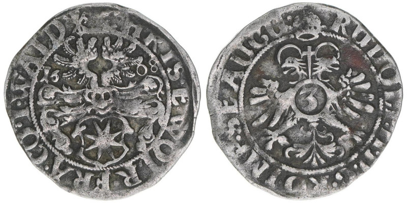 Christian und Wolrad IV. 1597-1638
Waldeck. Groschen, 1608. 1,71g
Henning 80
ss