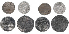 Lot mit 4 Kleinmünzen
Lots. meist ss