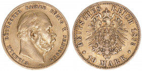 Wilhelm I. 1861-1888
Preussen. 10 Mark, 1875 A. 3,93g
AKS 112
ss+