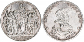 Wilhelm II. 1888-1918
Preussen. 3 Mark, 1913. anlässlich der Jahrhundertfeier der Befreiungskriege
16,66g
AKS 139
vz+