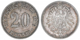 20 Pfennige, 1876 B
1,13g. AKS 8
vz-