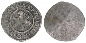 Ferdinand I. 1521-1564
einseitiger Weisspfennig, 1563. Kuttenberg
0,35g
ss