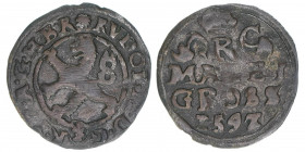 Rudolph II. 1576-1612
Maleygroschen, 1592. 0,81g
Dietiker 261
ss