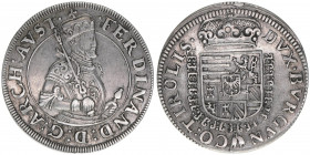 Erzherzog Ferdinand 1564-1595
Tirol. 1/4 Taler, ohne Jahr. selten
Hall
7,22g
MT 247
ss/vz