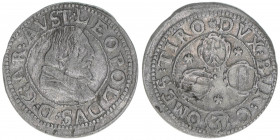 Erzherzog Leopold V. 1619-1632
Tirol. Groschen, ohne Jahr. Hall
1,71g
ss