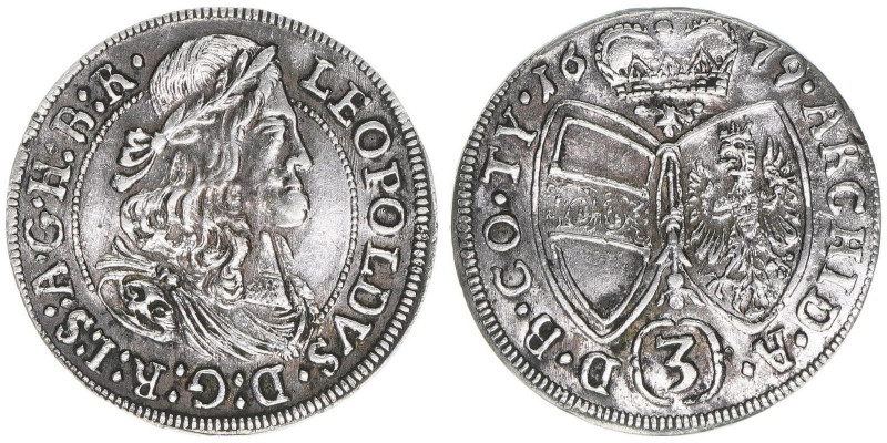 Leopold I. 1657-1705
Tirol. Groschen, 1679. Hall
1,43g
ss+