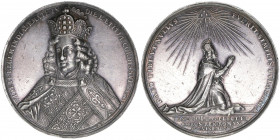 Joseph I. 1705-1711
Silbermedaille, 1690. auf die Krönung zum Römischen König
36,89g
ss/vz