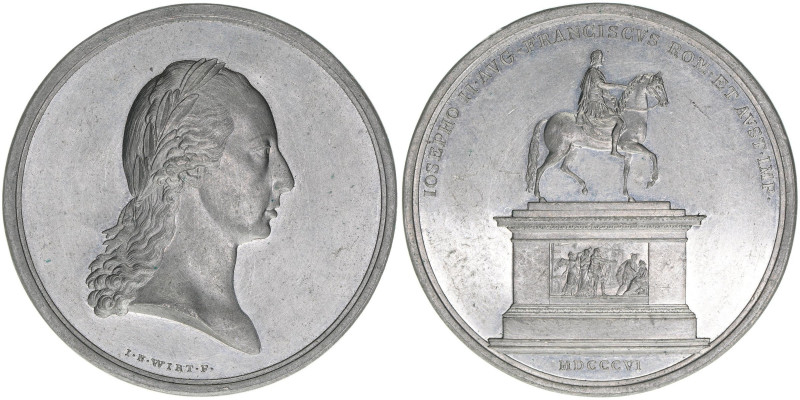 Franz II. (I.) 1792-1835
Zinnmedaille, 1806. von Wirt - auf die Errichtung eines...