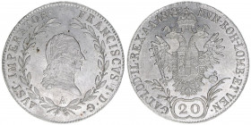 Franz II. (I.) 1792-1835
20 Kreuzer, 1818 A. Wien
6,68g
AKN 44
vz