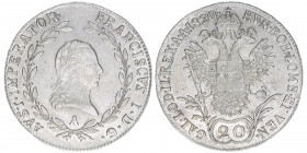Franz II. (I.) 1792-1835
20 Kreuzer, 1820 A. Wien
6,61g
AKN 44
vz