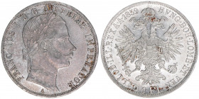 Franz Joseph I. 1848-1916
1 Gulden, 1859 A. Wien
12,33g
ANK 28
vz/stfr