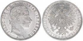 Franz Joseph I. 1848-1916
1 Gulden, 1860 A. Wien
12,30g
ANK 28
vz+