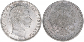 Franz Joseph I. 1848-1916
1 Gulden, 1860 A. Wien
12,32g
ANK 28
vz+