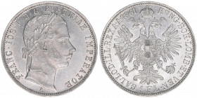 Franz Joseph I. 1848-1916
1 Gulden, 1861 A. Wien
12,35g
ANK 28
vz++