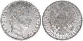 Franz Joseph I. 1848-1916
1 Gulden, 1861 A. Wien
12,34g
ANK 28
vz+
