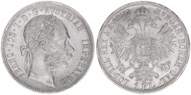 Franz Joseph I. 1848-1916
1 Gulden, 1877. Wien
12,34g
ANK 31
vz
