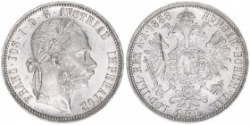 Franz Joseph I. 1848-1916
1 Gulden, 1888. Wien
12,36g
ANK 31
vz