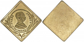 Franz Joseph I. 1848-1916
Medaillenklippe, 1888. Messing - auf das 40jährige Regierungsjubiläum - 22mm - einseitig
7,68g
stfr