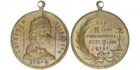 Franz Joseph I. 1848-1916
Gedenkmedaille, 1898. aus Anlass des Todes von Kaiserin Elisabeth
10,00g
ss+