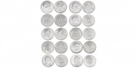 2 Schilling Gedenkausgaben 1928-1937
komplette Serie 10 Stück, 1928-1937. Silber
Wien
119,73g
umgelaufen