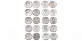 2 Schilling Gedenkausgaben 1928-1937
komplette Serie 10 Stück, 1928-1937. Silber
Wien
119,85g
umgelaufen