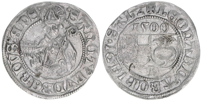 Leonhard von Keutschach 1495-1519
Erzbistum Salzburg. Batzen, 1500. Salzburg
3,2...