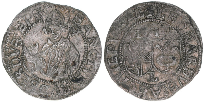 Leonhard von Keutschach 1495-1519
Erzbistum Salzburg. Batzen, 1513. Salzburg
2,8...