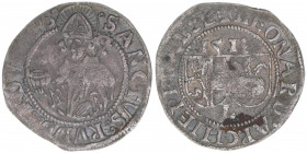 Leonhard von Keutschach 1495-1519
Erzbistum Salzburg. Batzen, 1513. Salzburg
2,70g
Zöttl 66, Probszt 106
ss