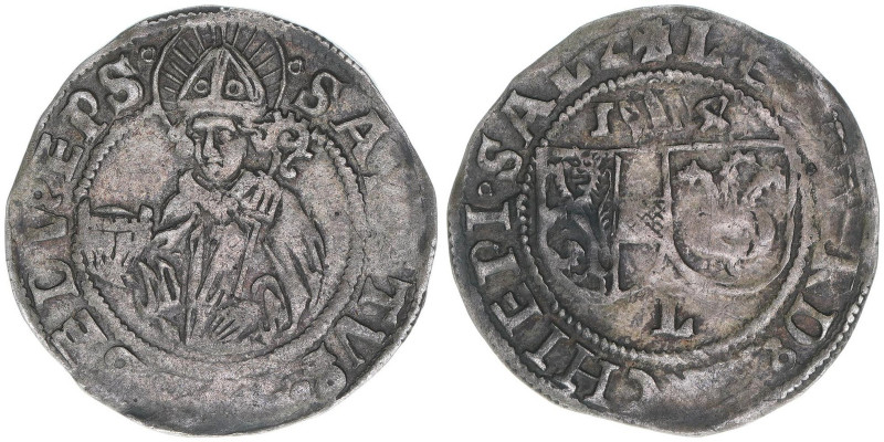 Leonhard von Keutschach 1495-1519
Erzbistum Salzburg. Batzen, 1514. gotische 4
S...