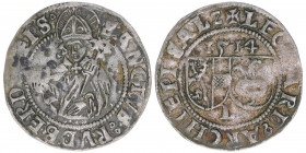 Leonhard von Keutschach 1495-1519
Erzbistum Salzburg. Batzen, 1514. Salzburg
3,09g
Zöttl 67, Probszt 107
ss+
