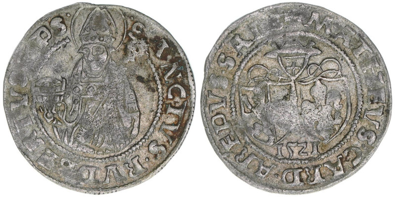 Matthäus Lang von Wellenburg 1519-1540
Erzbistum Salzburg. Batzen, 1521. Salzbur...