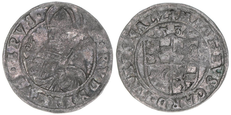 Matthäus Lang von Wellenburg 1519-1540
Erzbistum Salzburg. 1/2 Batzen, 1534. Sal...