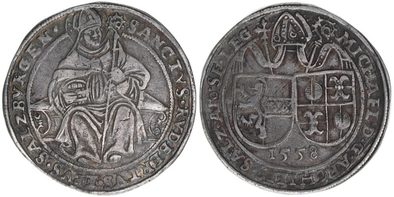 Michael von Kuenburg 1554-1560
Erzbistum Salzburg. Guldiner, 1558. Salzburg
28,1...