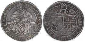 Michael von Kuenburg 1554-1560
Erzbistum Salzburg. Guldiner, 1558. Salzburg
28,18g
Zöttl 467, Probszt 421
ss/vz