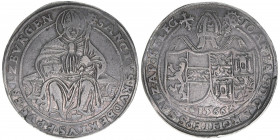 Johann Jakob Khuen von Belasi 1560-1586
Erzbistum Salzburg. Taler, 1566. Salzburg
28,54g
Zöttl 612, Probszt 535
Rf.
ss+
