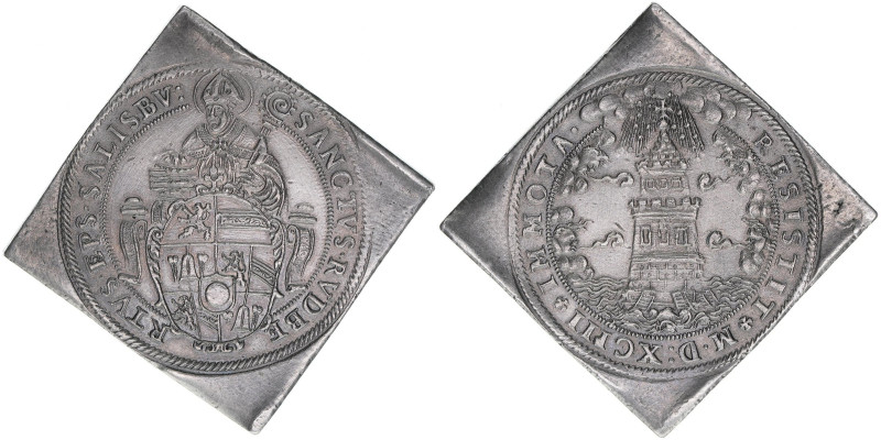 Wolf Dietrich von Raitenau 1587-1612
Erzbistum Salzburg. 1 1/2 fache Talerklippe...