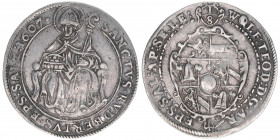 Wolf Dietrich von Raitenau 1587-1612
Erzbistum Salzburg. 1/8 Taler, 1607. sehr selten
Salzburg
3,58g
Zöttl 995, Probszt 845
vz-