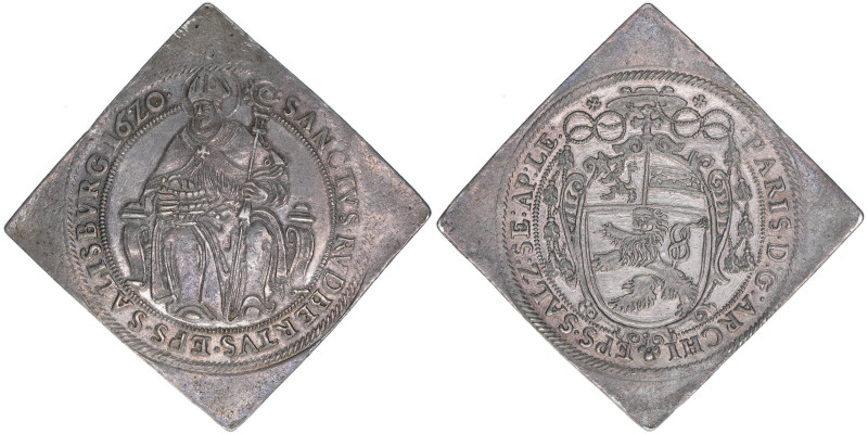 Paris Graf Lodron 1619-1653
Erzbistum Salzburg. Talerklippe, 1620. sehr selten -...