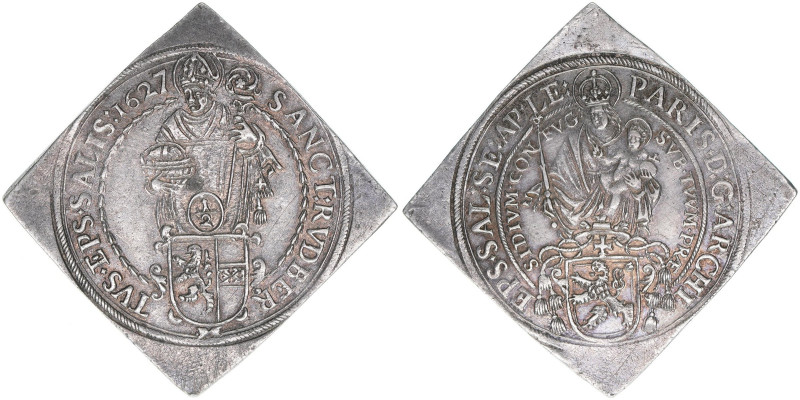 Paris Graf Lodron 1619-1653
Erzbistum Salzburg. 1/2 Talerklippe, 1627. äußerst s...