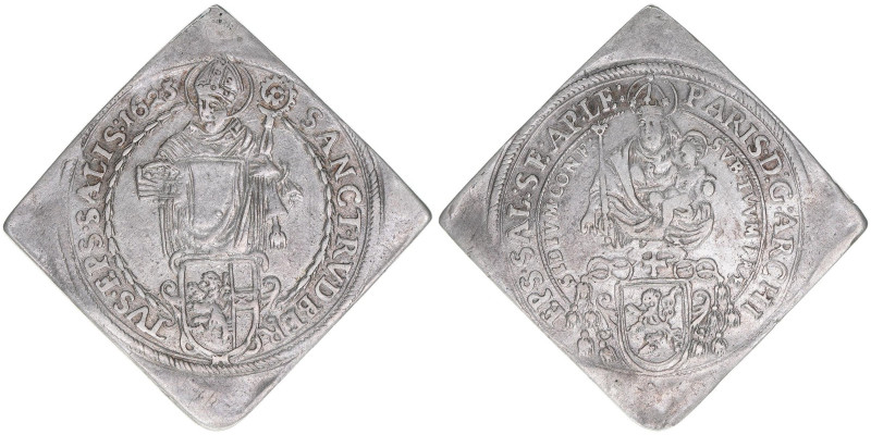 Paris Graf Lodron 1619-1653
Erzbistum Salzburg. 1/4 Talerklippe, 1625. Salzburg
...