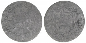 Paris Graf Lodron 1619-1653
Erzbistum Salzburg. Kreuzer, 1637. Salzburg
0,77g
Zöttl 1644, Probszt 1339
ss-