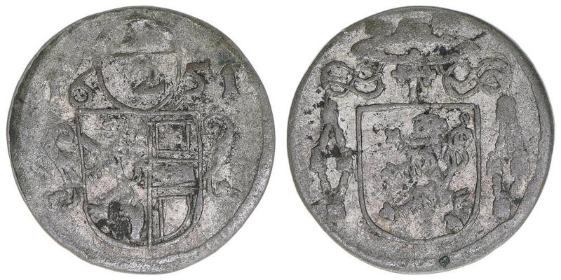 Paris Graf Lodron 1619-1653
Erzbistum Salzburg. 1/2 Kreuzer, 1651. Salzburg
0,53...