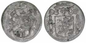 Paris Graf Lodron 1619-1653
Erzbistum Salzburg. 1/2 Kreuzer, 1651. Salzburg
0,53g
Zöttl 1682, Probszt 1376
ss/vz